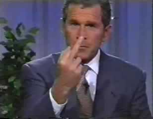 Bush Gives You the Finger