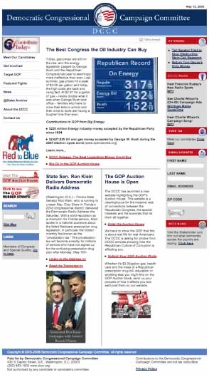 DCCC Home Page, 13 May 2006